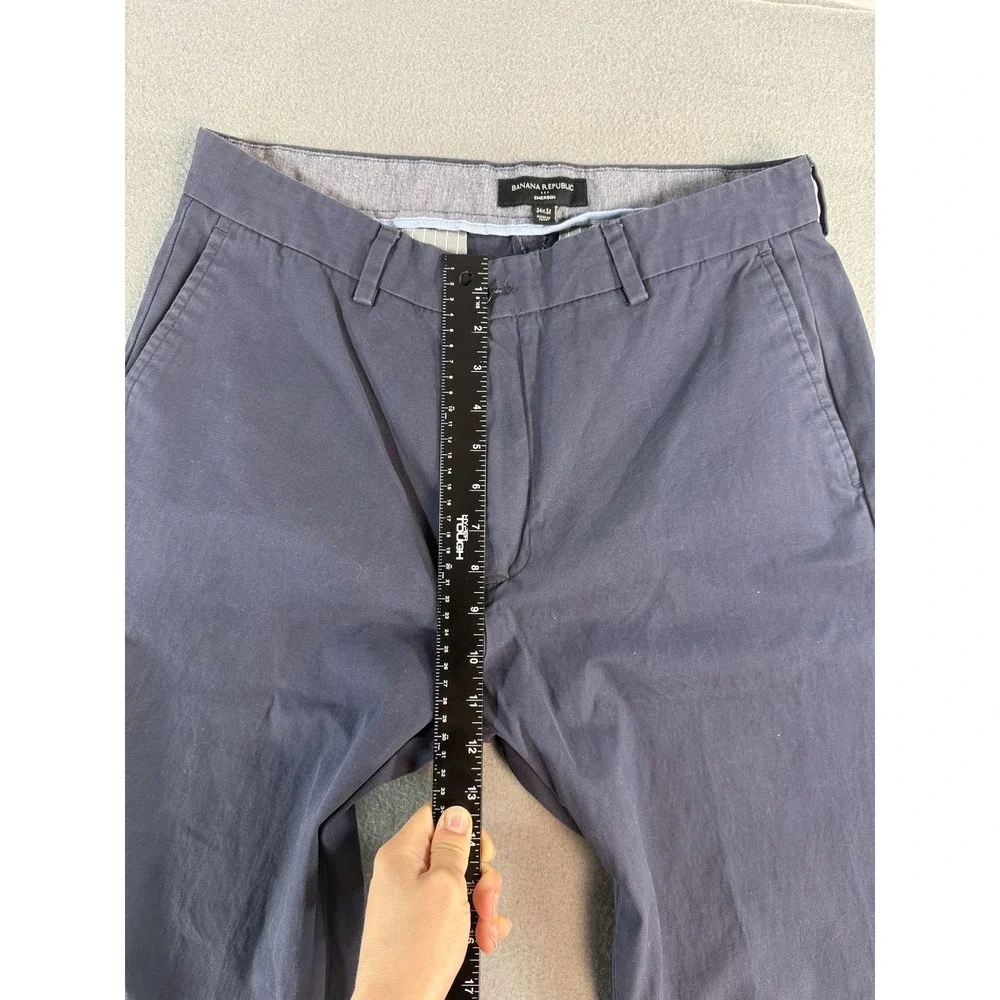 Banana Republic Emerson Chino Pants Mens 34x32 Blue Regular Fit Straight Casual